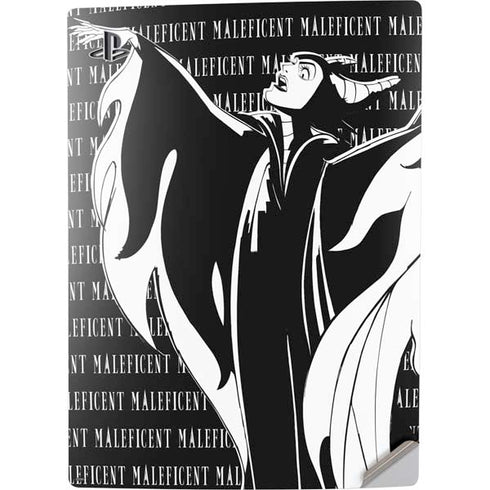 Disney Villains Maleficent Black and White PS5 Digital Edition Console Skin