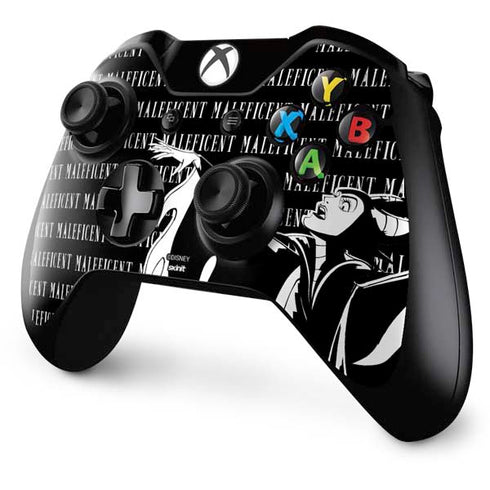 Disney Villains Maleficent Black and White Xbox One Controller Skin
