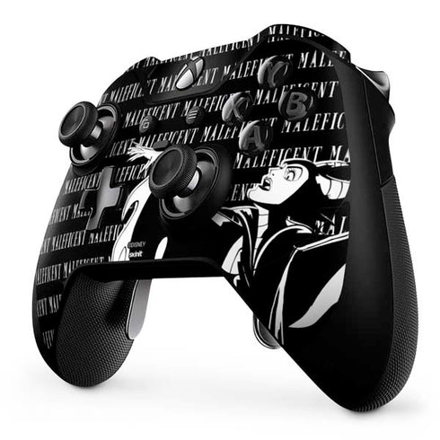 Disney Villains Maleficent Black and White Xbox One Elite Controller Skin