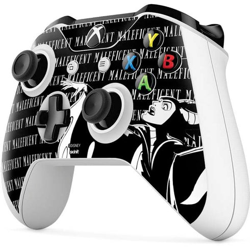 Disney Villains Maleficent Black and White Xbox One S All-Digital Edition Bundle Skin