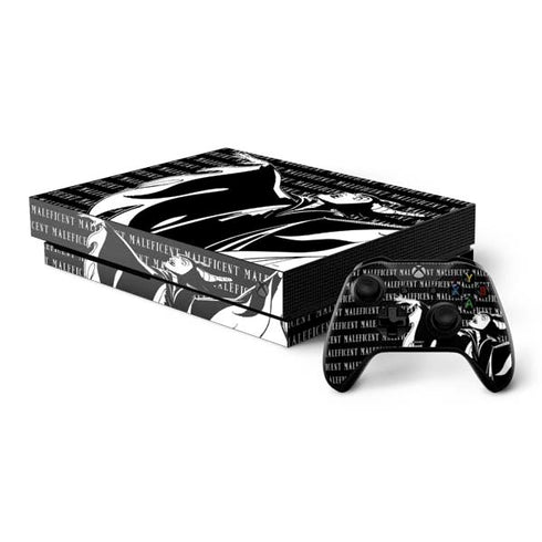 Disney Villains Maleficent Black and White Xbox One X Bundle Skin