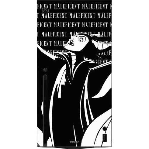 Disney Villains Maleficent Black and White Xbox Series X Console Skin