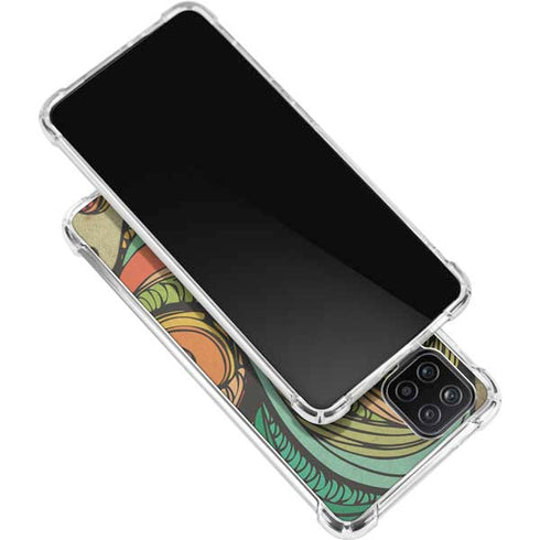 Malestrom 70s Inspired Galaxy A12 Clear Case