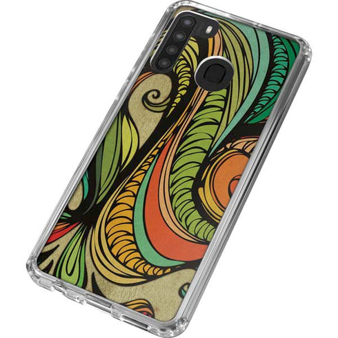 Malestrom 70s Inspired Galaxy A21 Clear Case