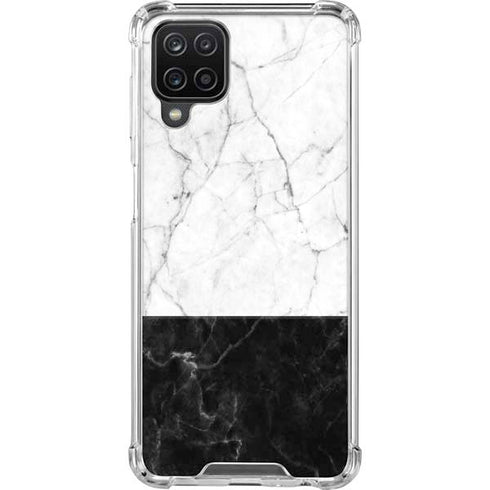 Marble Split Galaxy A12 Clear Case