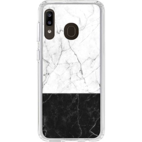Marble Split Galaxy A20 Clear Case
