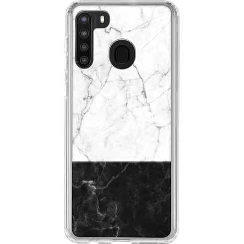 Marble Split Galaxy A21 Clear Case