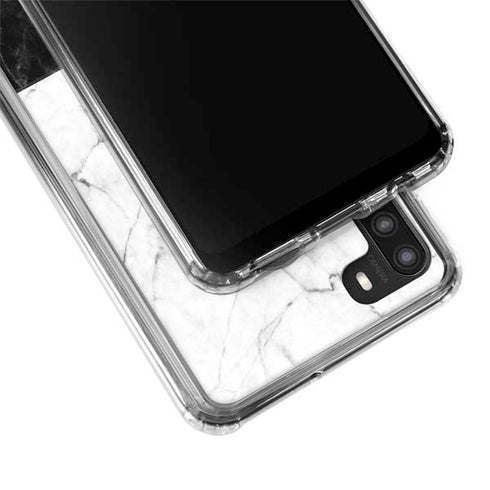 Marble Split Galaxy A21 Clear Case