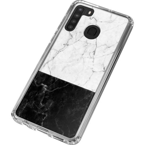 Marble Split Galaxy A21 Clear Case