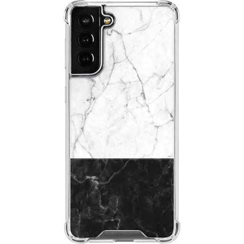 Marble Split Galaxy S21 FE Clear Case