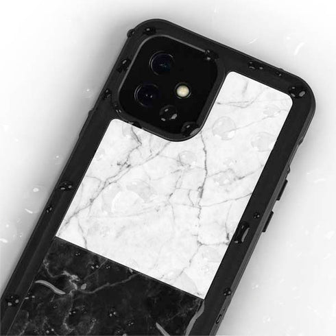Marble Split iPhone 12 Mini Waterproof Case