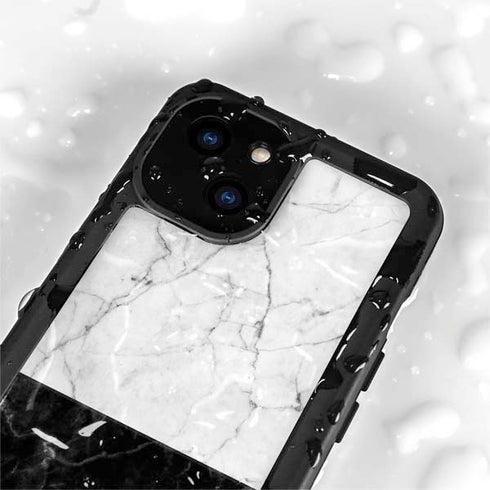 Marble Split iPhone 13 Mini Waterproof Case
