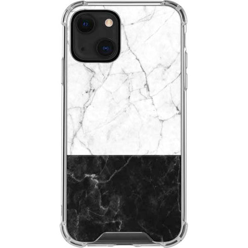 Marble Split iPhone 15 Plus Clear Case