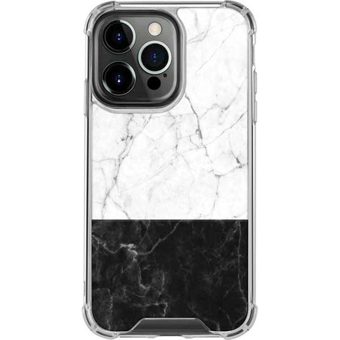 Marble Split iPhone 14 Pro Clear Case