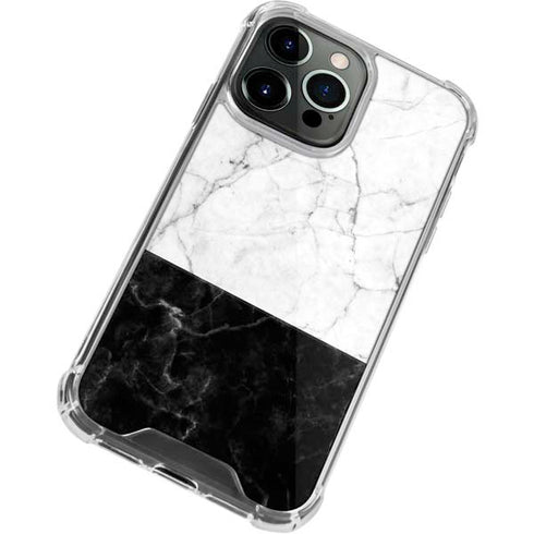Marble Split iPhone 14 Pro Clear Case