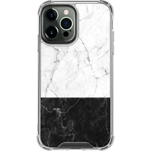 Marble Split iPhone 15 Pro Max Clear Case