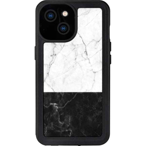 Marble Split iPhone 15 Waterproof Case