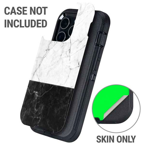 Marble Split Otterbox Defender iPhone Skin