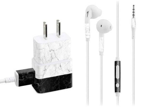 Marble Split Phone Charger Skin