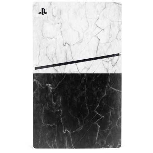 Marble Split PS5 Slim Disk Console Skin