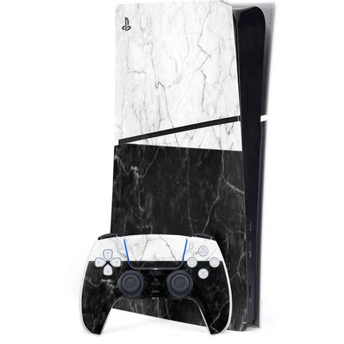 Marble Split PS5 Slim Digital Edition Console Skin