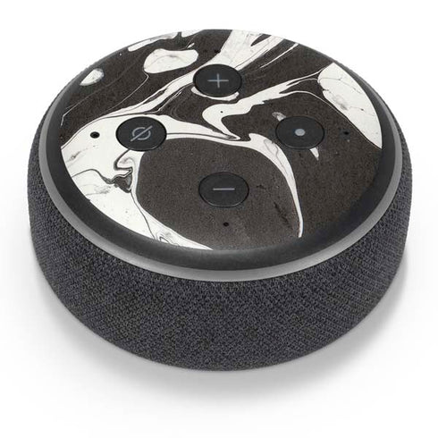 Marbleized Black Amazon Echo Dot Skin