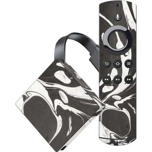 Marbleized Black Amazon Fire TV Skin