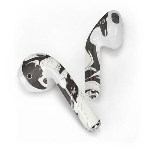 Marbleized Black Apple AirPods 2 Skin