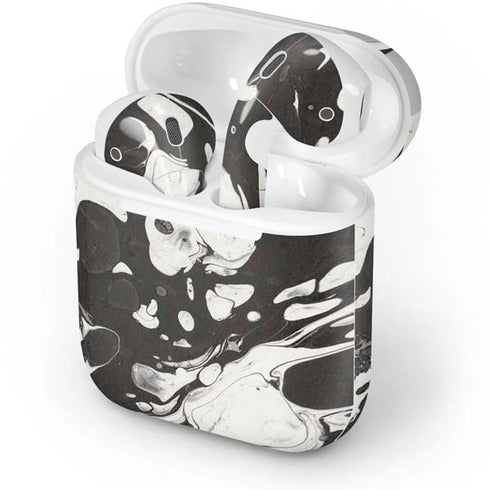 Marbleized Black Apple AirPods 2 Skin