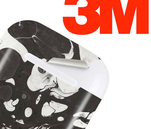 Marbleized Black Apple AirPods Skin