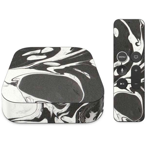 Marbleized Black Apple TV Skin