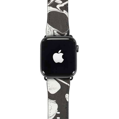 Marbleized Black Apple Watch Band 42-44mm