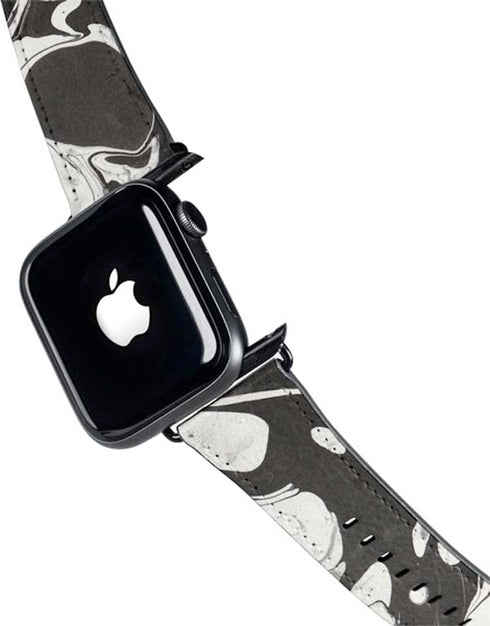 Marbleized Black Apple Watch Band 38-40mm