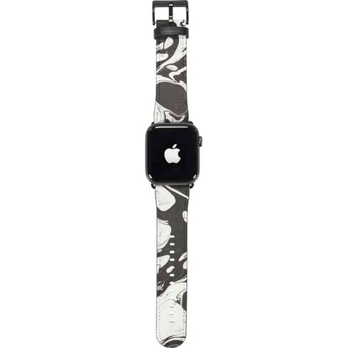 Marbleized Black Apple Watch Band 38-40mm