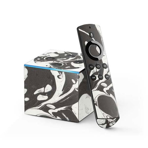 Marbleized Black Fire TV Cube Skin