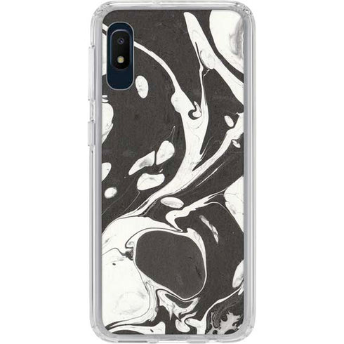 Marbleized Black Galaxy A10e Clear Case