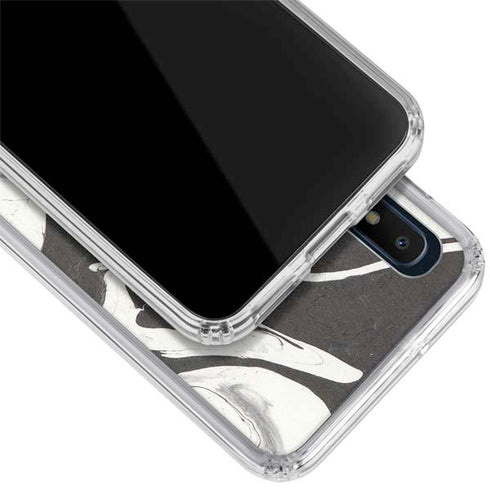 Marbleized Black Galaxy A10e Clear Case