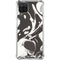 Marbleized Black Galaxy A12 Clear Case