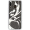 Marbleized Black Galaxy A20 Clear Case
