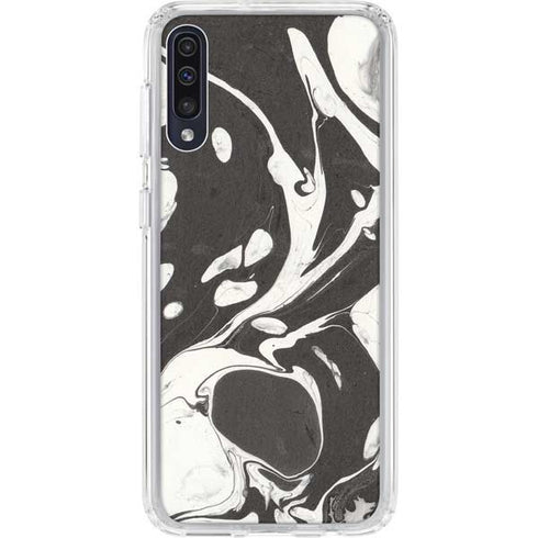 Marbleized Black Galaxy A50 Clear Case