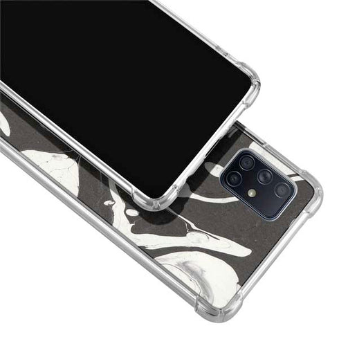 Marbleized Black Galaxy A51 5G Clear Case