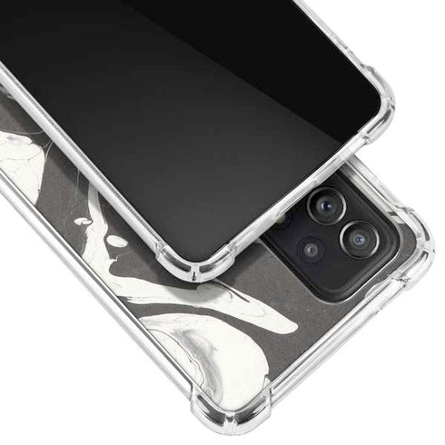 Marbleized Black Galaxy A52 5G Clear Case
