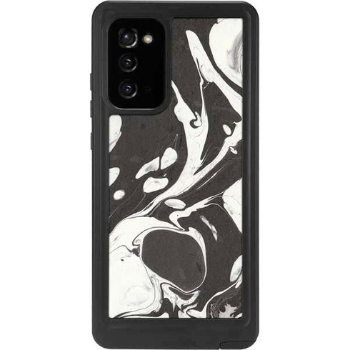 Marbleized Black Galaxy Note20 5G Waterproof Case