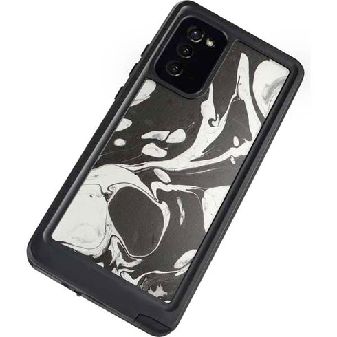 Marbleized Black Galaxy Note20 5G Waterproof Case