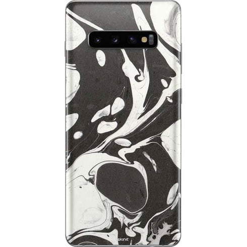Marbleized Black Galaxy S10 Plus Skin