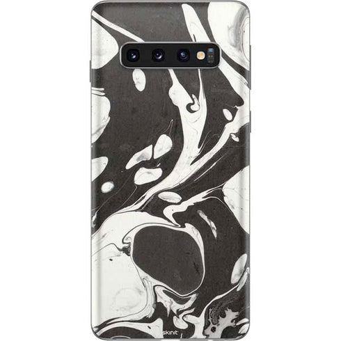 Marbleized Black Galaxy S10 Skin