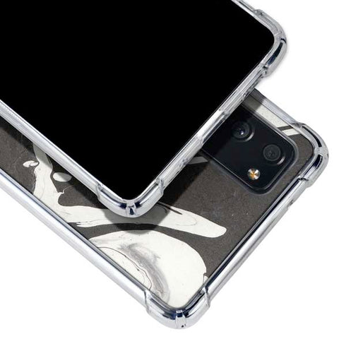 Marbleized Black Galaxy S20 FE Clear Case