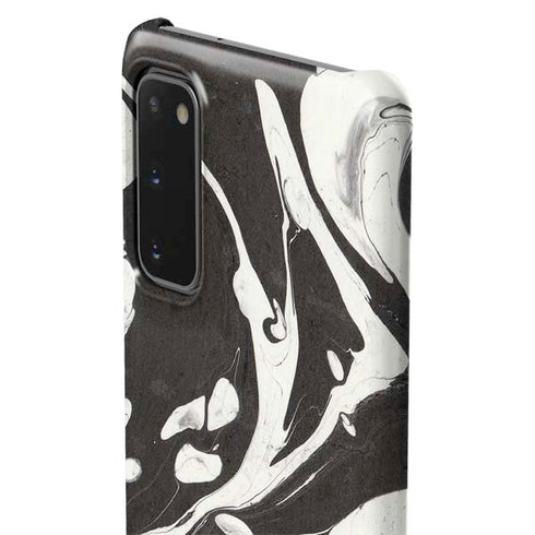 Marbleized Black Galaxy S20 Lite Case