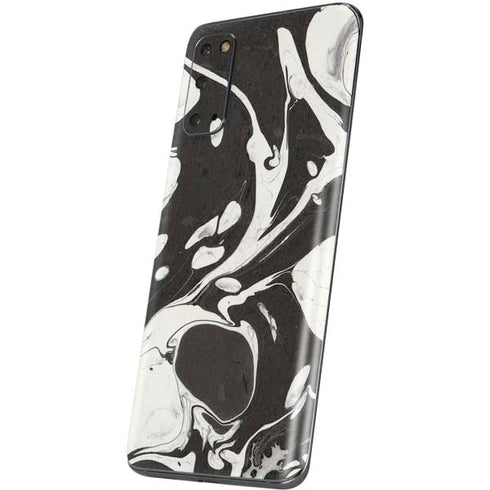 Marbleized Black Galaxy S20 Skin