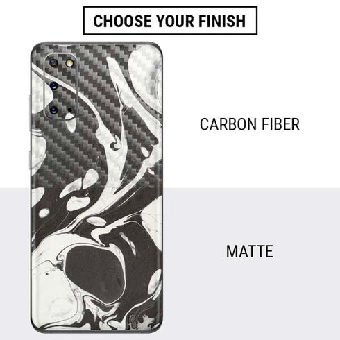 Marbleized Black Galaxy S20 Skin